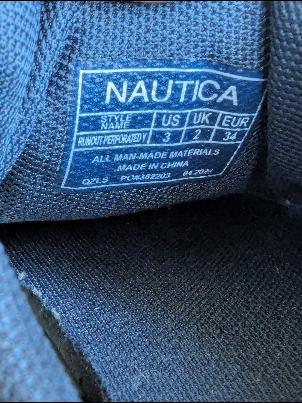 Nautica Kids White and Navy Lace-Up Sneakers - Picture 5 of 6